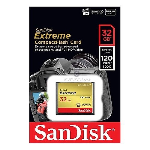 Thẻ nhớ CF Sandisk Extreme 32GB 120MB/s R, 85MB/s SDCFXSB-032G-G46