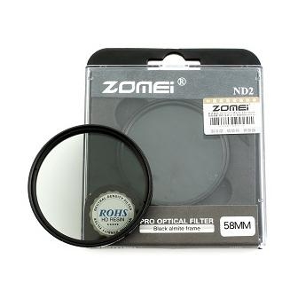 Filter ND2 phi 58mm cho lens máy ảnh chính hãng Zomei giá rẻ