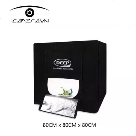 Hộp chụp sản phẩm Deep 80x80cm có đèn led
