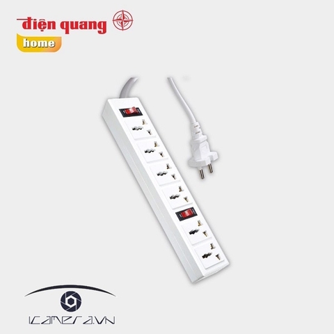 Ổ cắm Điện Quang ĐQ 003A-04 ( 6 lỗ 3 chấu )