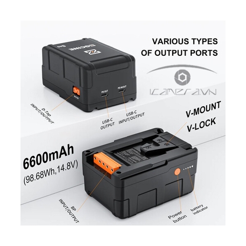 ZGCINE S95 98.68Wh V-Mount Battery (6600mAh)