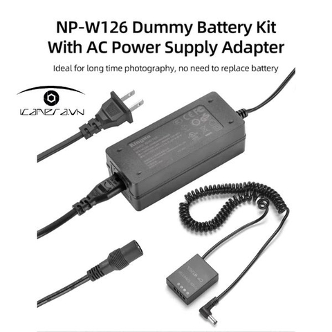 Pin ảo Kingma NP-W126S Dummy Battery + Adapter cho máy Fujifilm