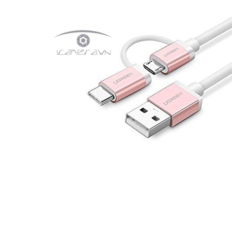 Cáp Sạc Điện Thoại 2 Trong 1 Micro USB và Type C Ugreen 30541