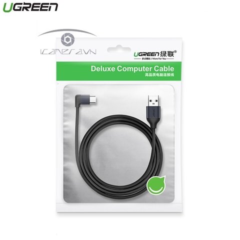 Ugreen 50521- Cáp USB Type C to USB 2.0 dài 1m bẻ góc 90 độ chính hãng