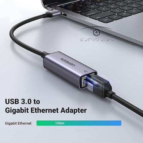 USB 3.0 to Lan Ugreen 50922 tốc độ đường truyền Gigabit 10/100/1000Mbps
