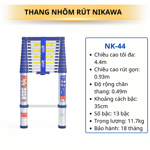 Thang rút đơn Nikawa NK-44 (4,4m)