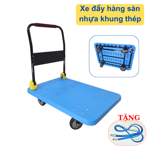 Xe đẩy hàng sàn nhựa bánh chống ồn 300kg FD-N300