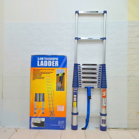 Thang rút đơn Daichi màu xanh 5.0m TDA-50X (TẶNG ỐP)