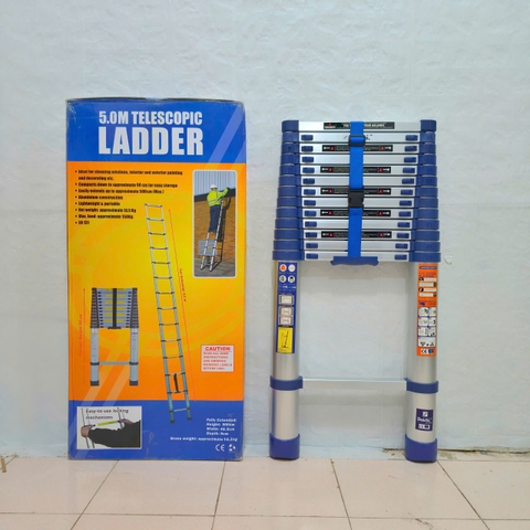 Thang rút đơn Daichi màu xanh 5.0m TDA-50X (TẶNG ỐP)
