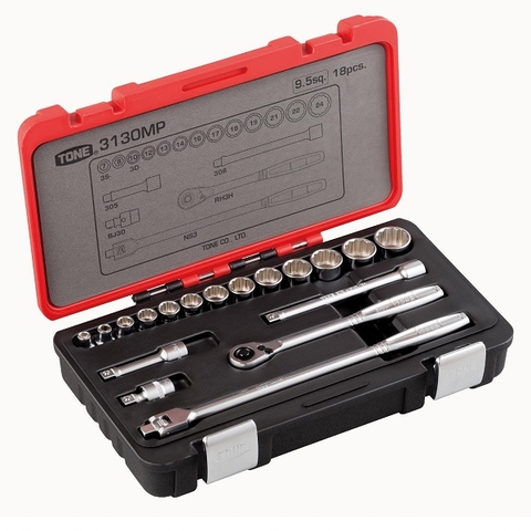 Hộp đầu khẩu và cần vặn TONE  3/8" 3130MP
