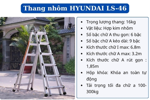 Thang gấp đa năng Hyundai LS-46 (3,2m)
