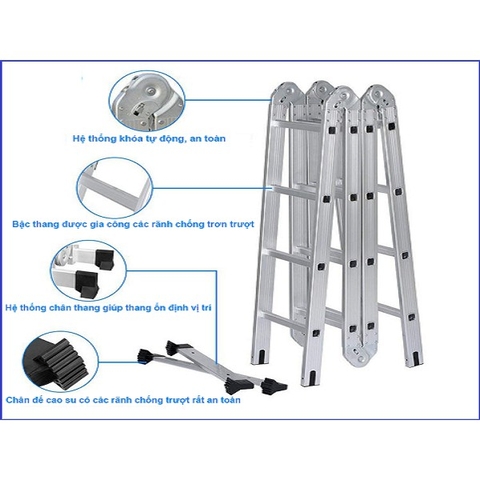 Thang gấp 4 khúc Ameca AMC-M204 (2.3m)