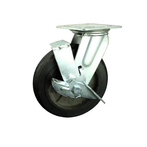 Bánh xe cao su PH MKS100 khóa (100mm)