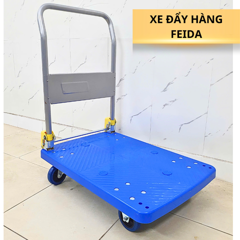 Xe đẩy hàng Feida FD150 sàn nhựa bánh chống ồn tải trọng 150kg