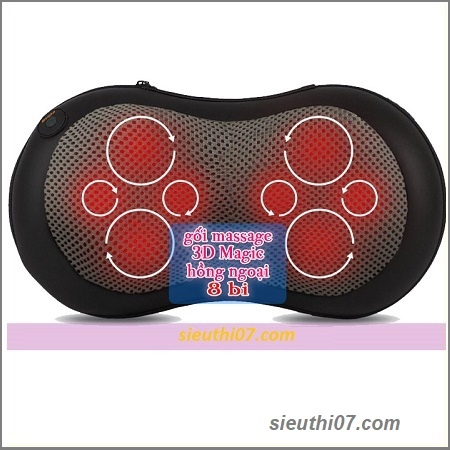 Gối massage hồng ngoại Kazuko 8 bi