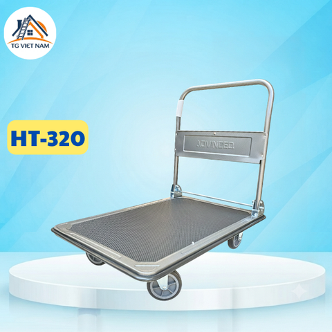 Xe đẩy hàng 4 bánh phủ nhám Advindeq HT-320 (320kg)