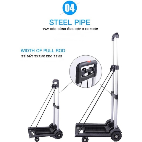 Xe kéo hàng đa năng gấp gọn T52 Tải trọng 100kg
