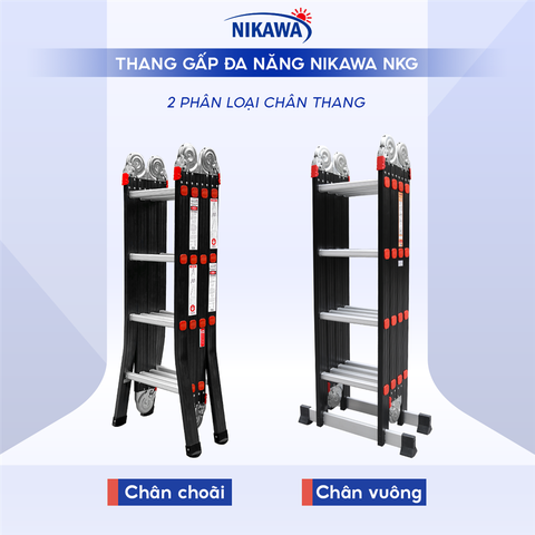 Thang nhôm gấp 4 đoạn Nikawa NKG-43C (1,8m)