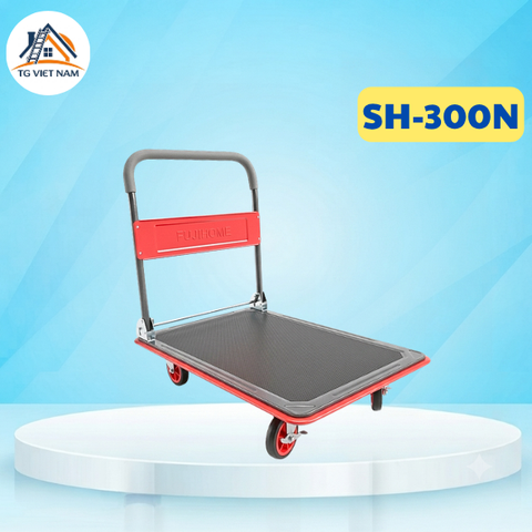 Xe đẩy hàng 4 bánh sàn thép Fujihome SH-300N