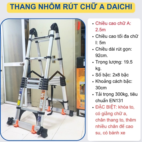 Thang Rút Chữ A Daichi DAX-25AI (2.5 – 5m)