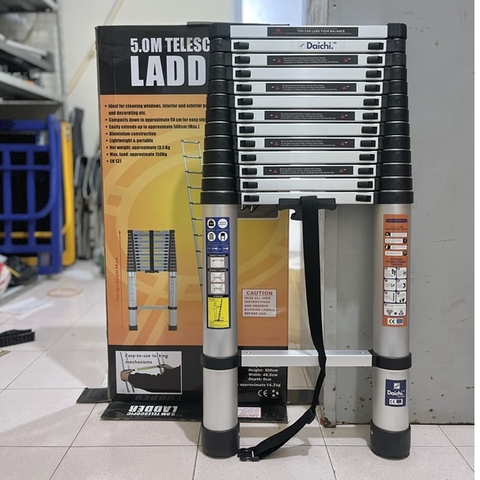 Thang Nhôm Rút Đơn 5m DA-N50D (5m) (Tặng phụ kiện)