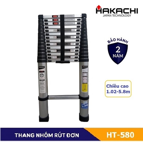 Thang nhôm rút 5.8m Hakachi  HT-580