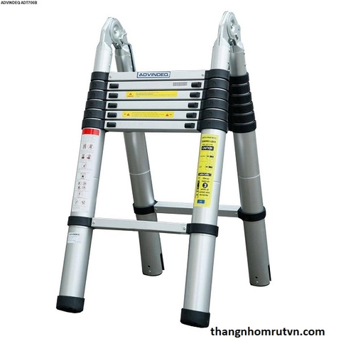 (1,9-3,8m) Thang rút gọn (chữ A) Advindeq ADT-706B