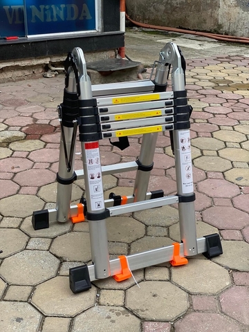 Thang nhôm rút chữ A NiNDA NDS-38AI (1.9m-3.8m)