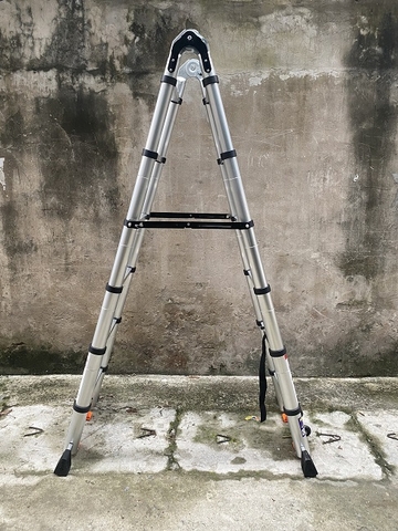 Thang nhôm rút chữ A NiNDA NDS-38AI (1.9m-3.8m)