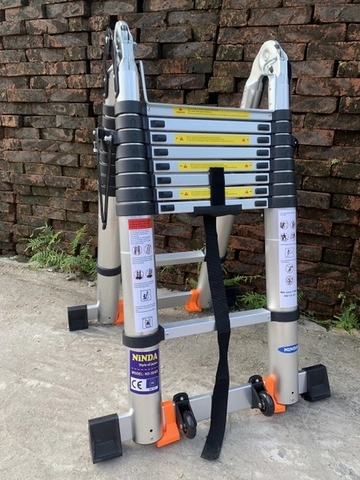 Thang nhôm rút chữ A Ninda NDS-56AI (2.8m-5.6m)