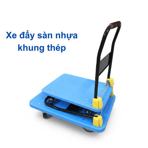 Xe đẩy hàng sàn nhựa bánh chống ồn 300kg FD-N300
