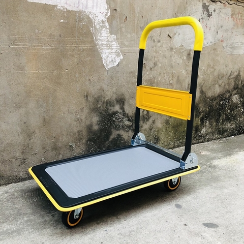 Xe đẩy hàng 4 bánh sàn thép Ninda NV-150