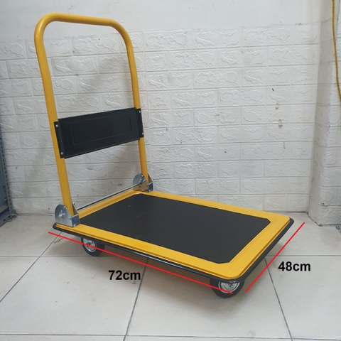 Xe đẩy hàng 4 bánh sàn thép T-100 (100kg)
