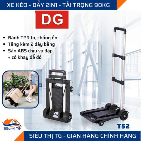 Xe kéo hàng đa năng gấp gọn T52 Tải trọng 100kg