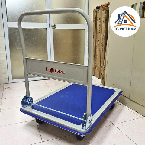 Xe đẩy hàng 4 bánh sàn thép Fujohome SH-300