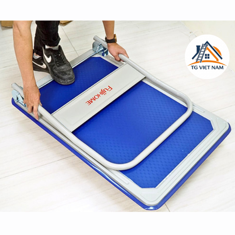 Xe đẩy hàng 4 bánh sàn thép Fujohome SH-300