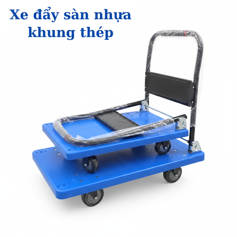 Xe đẩy hàng sàn nhựa 4 bánh TS-150N (150kg)
