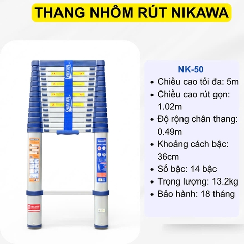 Thang rút đơn Nikawa NK-50 (5m)