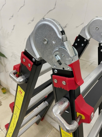 Thang nhôm gấp (rút lồng) đa năng Benboo BB-44G 4 bậc khóa gạt