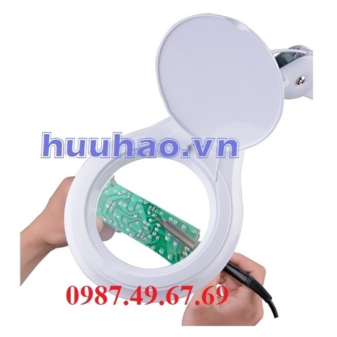 Kính lúp kẹp bàn đèn led HL-8070-5x