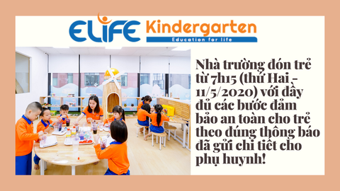 E-Life Kindergarten _ Thông báo v/v phối hợp đảm bảo an toàn cho học sinh đi học trở lại