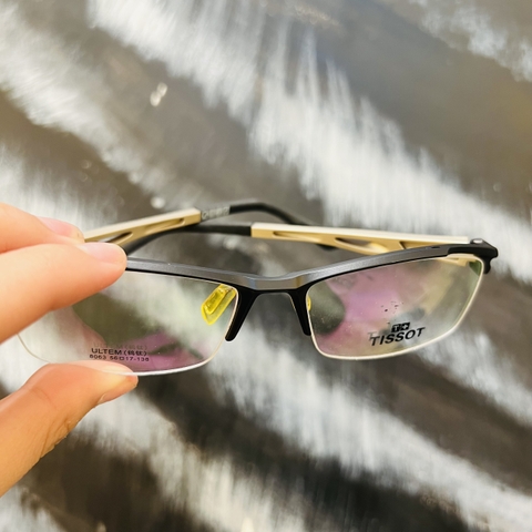 Gọng kính nhựa nửa khung xẻ cước 8063 thời trang nam nữ siêu nhẹ siêu bền OURESS