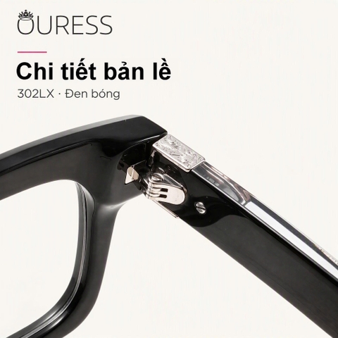 Gọng kính nhựa acetate 302LX cận /viễn/loạn thời trang cao cấp nam nữ siêu bền OURESS