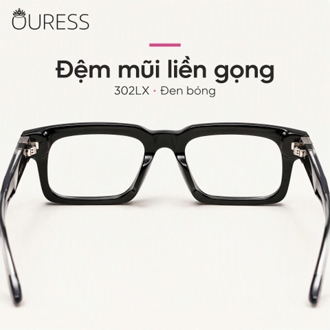 Gọng kính nhựa acetate 302LX cận /viễn/loạn thời trang cao cấp nam nữ siêu bền OURESS