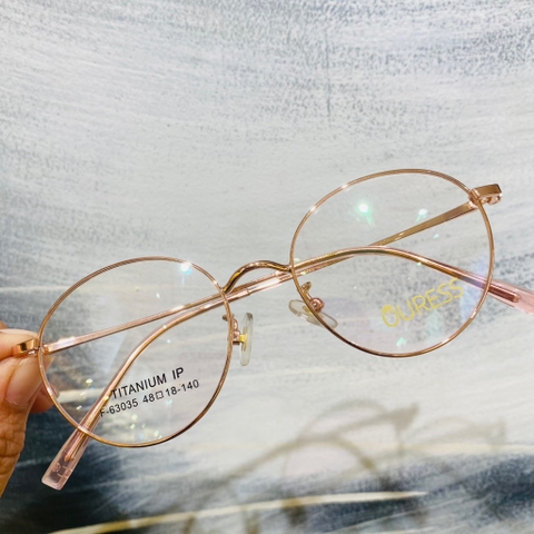 Gọng kính cận titan 8505 F63035 thời trang mắt kính OURESS nam nữ siêu nhẹ siêu bền