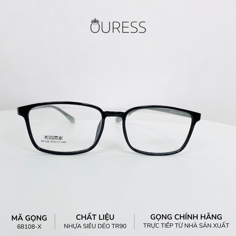 Gọng kính nhựa 68108 thời trang nam nữ siêu nhẹ siêu bền OURESS