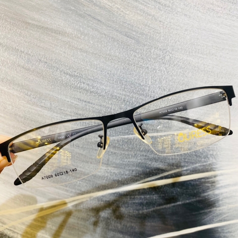 Gọng kính cận A7025 3307 A7009 nửa khung hợp kim mắt kính OURESS thời trang nam nữ siêu bền