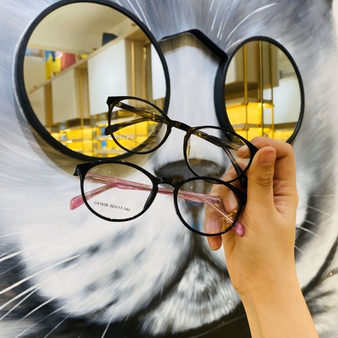 Gọng kính nhựa ca1638 thời trang nữ cá tính siêu nhẹ siêu bền OURESS