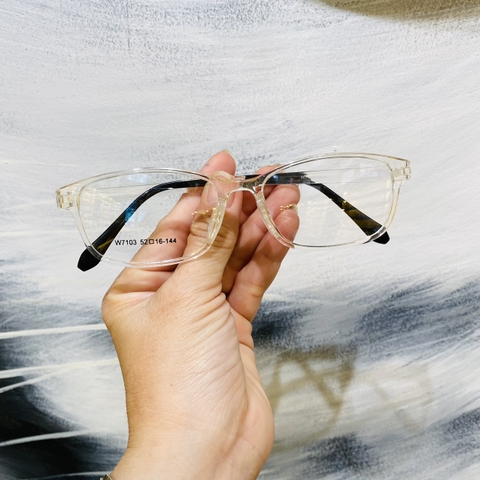 Gọng kính nhựa w7103 thời trang nam nữ siêu nhẹ siêu bền OURESS