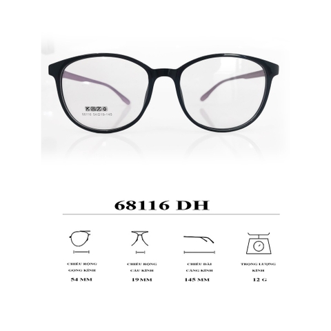 Gọng kính nhựa tr68116 thời trang nam nữ siêu nhẹ siêu bền OURESS